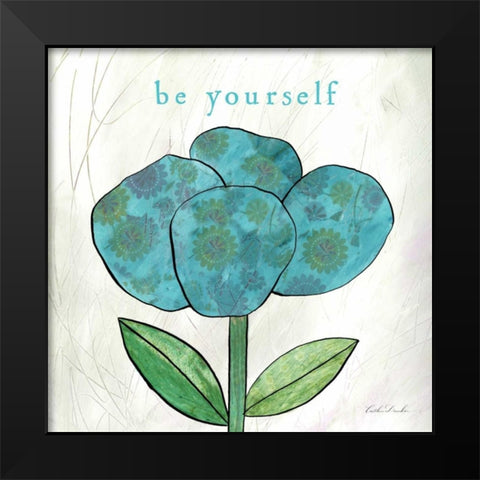 Paper Flower I  Black Modern Wood Framed Art Print by Dundon, Caitlin