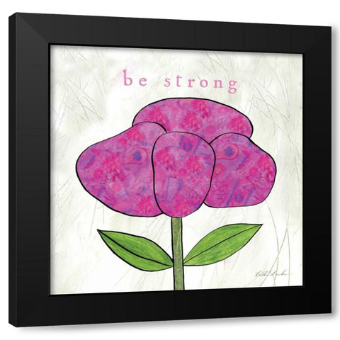 Paper Flower II  Black Modern Wood Framed Art Print by Dundon, Caitlin