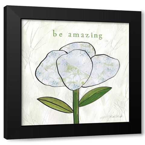 Paper Flower IV  Black Modern Wood Framed Art Print by Dundon, Caitlin