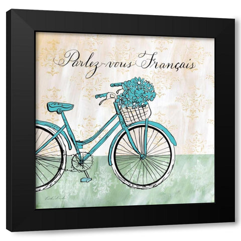 Bonjour de Paris I  Black Modern Wood Framed Art Print with Double Matting by Dundon, Caitlin