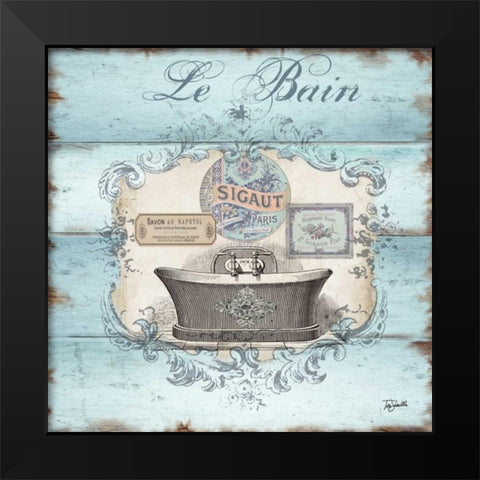 Rustic French Bath II  Black Modern Wood Framed Art Print by Tre Sorelle Studios