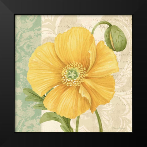 Pastel Poppies I Black Modern Wood Framed Art Print by Gladding, Pamela