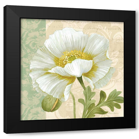 Pastel Poppies III Black Modern Wood Framed Art Print with Double Matting by Gladding, Pamela