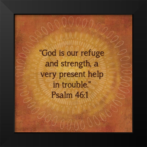 Jacobean Medallion Scripture IV Black Modern Wood Framed Art Print by Coulter, Cynthia