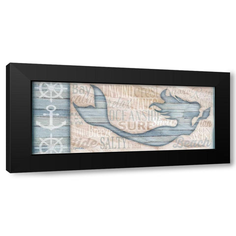 Ocean Life Mermaid Black Modern Wood Framed Art Print with Double Matting by Killeen, Jen