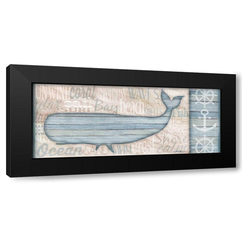 Ocean Life Whale Black Modern Wood Framed Art Print by Killeen, Jen