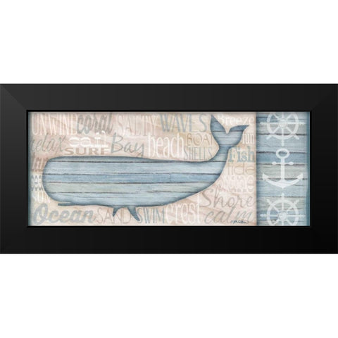 Ocean Life Whale Black Modern Wood Framed Art Print by Killeen, Jen