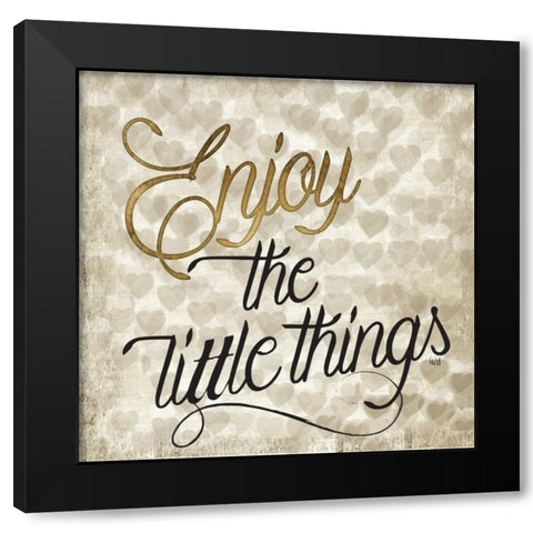 Love Life III Black Modern Wood Framed Art Print with Double Matting by Hartworks