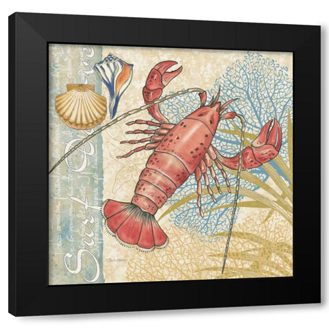 Oceana I Black Modern Wood Framed Art Print by Gladding, Pamela