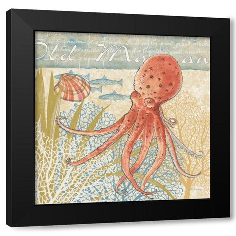 Oceana IV Black Modern Wood Framed Art Print by Gladding, Pamela