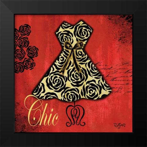 All Dressed Up I Black Modern Wood Framed Art Print by Lyon, Rebecca