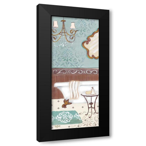Fancy Bath Panel II Black Modern Wood Framed Art Print with Double Matting by Lyon, Rebecca