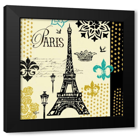 Paris Architecture II Black Modern Wood Framed Art Print with Double Matting by Lyon, Rebecca