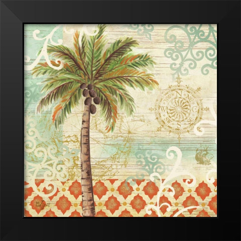 Spice Palms I Black Modern Wood Framed Art Print by Lyon, Rebecca