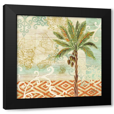 Spice Palms II Black Modern Wood Framed Art Print by Lyon, Rebecca
