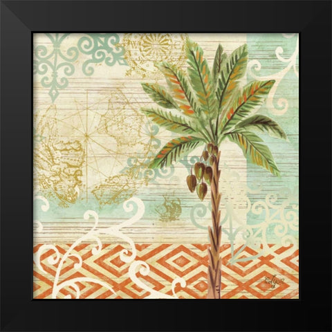 Spice Palms II Black Modern Wood Framed Art Print by Lyon, Rebecca