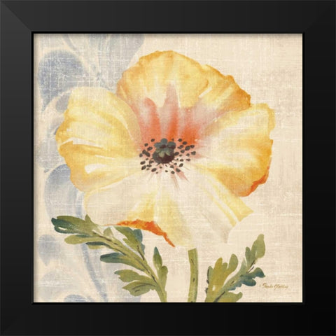 Watercolor Poppies II Black Modern Wood Framed Art Print by Gladding, Pamela