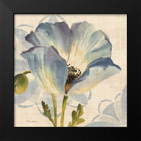 Watercolor Poppies IV Black Modern Wood Framed Art Print by Gladding, Pamela