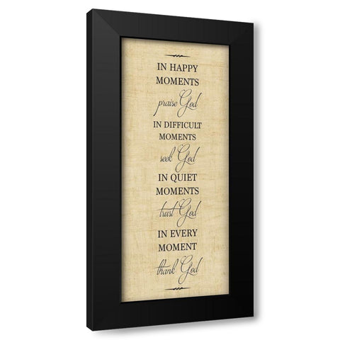 Bible Verse Panel II Black Modern Wood Framed Art Print by Hartworks