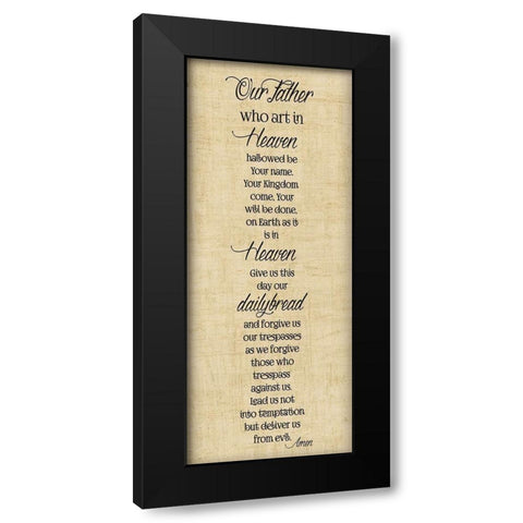 Bible Verse Panel III Black Modern Wood Framed Art Print by Hartworks