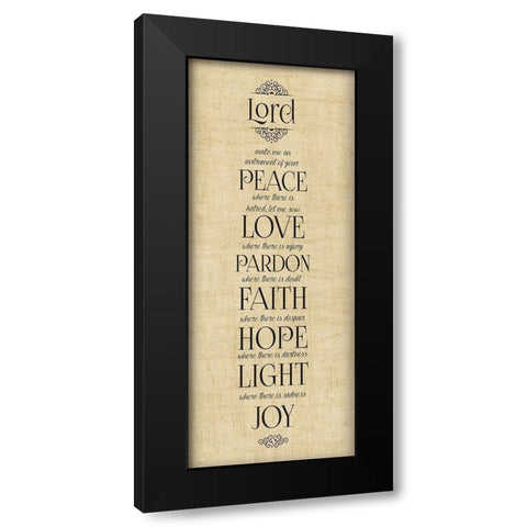 Bible Verse Panel IV Black Modern Wood Framed Art Print with Double Matting by Hartworks