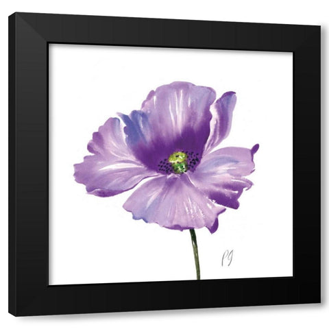 Poppies Tempo IV Black Modern Wood Framed Art Print by Gladding, Pamela