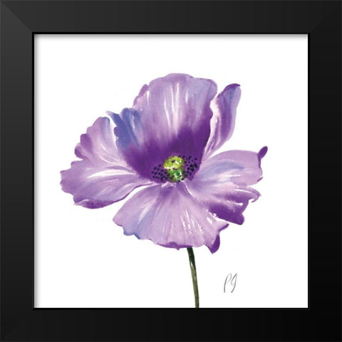 Poppies Tempo IV Black Modern Wood Framed Art Print by Gladding, Pamela