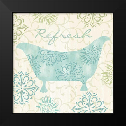 Refresh and Relax Bath I Black Modern Wood Framed Art Print by Lyon, Rebecca