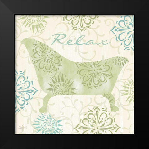Refresh and Relax Bath II Black Modern Wood Framed Art Print by Lyon, Rebecca