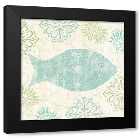 Coastal Whimsy I Black Modern Wood Framed Art Print by Lyon, Rebecca