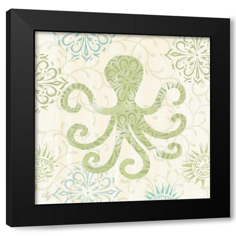 Coastal Whimsy III Black Modern Wood Framed Art Print with Double Matting by Lyon, Rebecca