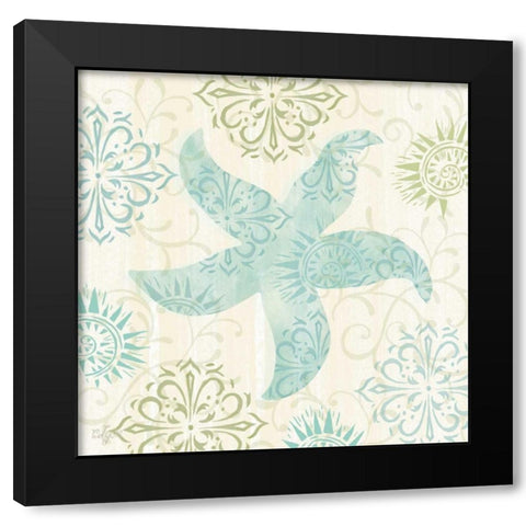 Coastal Whimsy V Black Modern Wood Framed Art Print by Lyon, Rebecca