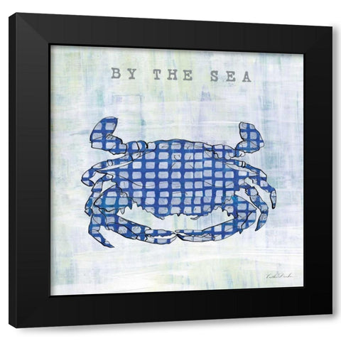 Indigo Sea Creatures III Black Modern Wood Framed Art Print with Double Matting by Dundon, Caitlin