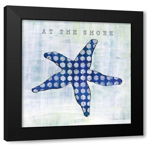 Indigo Sea Creatures IV Black Modern Wood Framed Art Print by Dundon, Caitlin