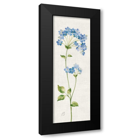 Airy Blues I Black Modern Wood Framed Art Print with Double Matting by Gladding, Pamela