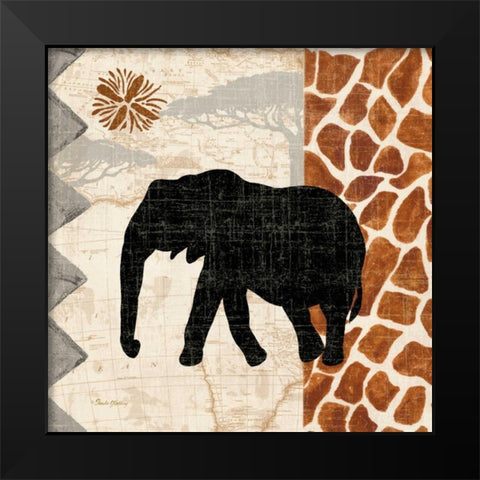 Safari Jungle II Black Modern Wood Framed Art Print by Gladding, Pamela