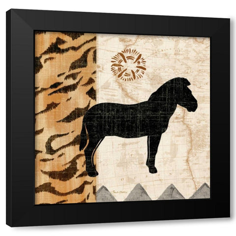 Safari Jungle III Black Modern Wood Framed Art Print with Double Matting by Gladding, Pamela