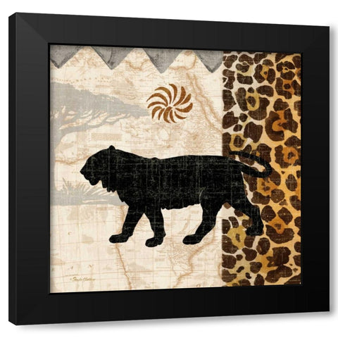 Safari Jungle IV Black Modern Wood Framed Art Print with Double Matting by Gladding, Pamela