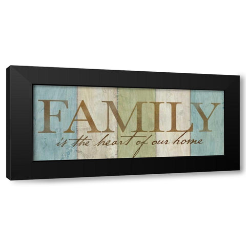 Family Sentiment Signs I Black Modern Wood Framed Art Print with Double Matting by Coulter, Cynthia