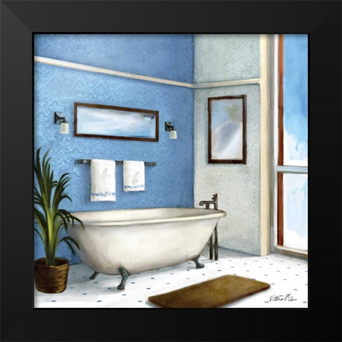 Urban Bath I Black Modern Wood Framed Art Print by Milan, Vittorio