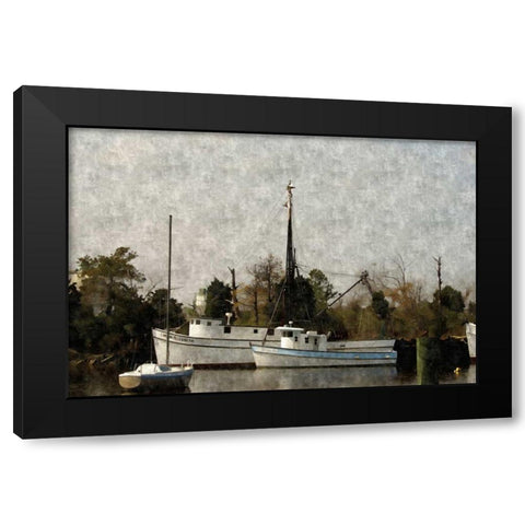 Shipyard Black Modern Wood Framed Art Print by Romita, Denise