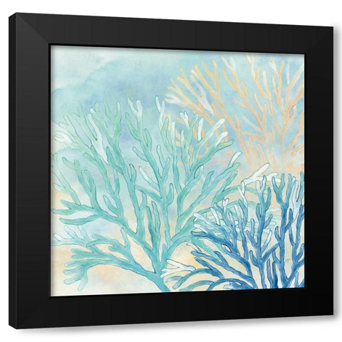 Coral Reef II Black Modern Wood Framed Art Print with Double Matting by Coulter, Cynthia