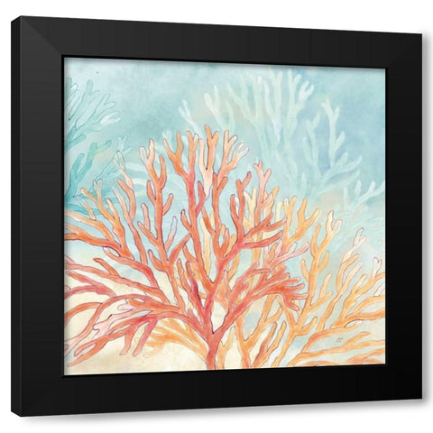 Coral Reef III Black Modern Wood Framed Art Print with Double Matting by Coulter, Cynthia