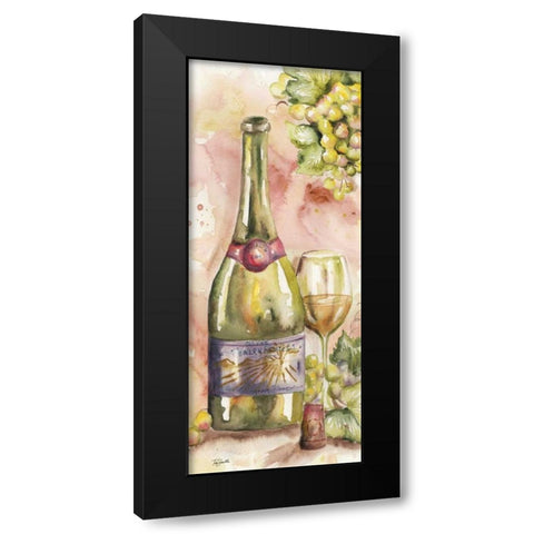 Watercolor Wine Panel II Black Modern Wood Framed Art Print with Double Matting by Tre Sorelle Studios