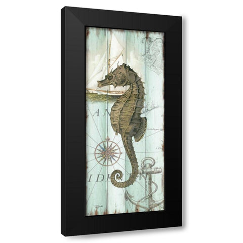 Antique La Mer Sea Creature Panel II Black Modern Wood Framed Art Print by Tre Sorelle Studios