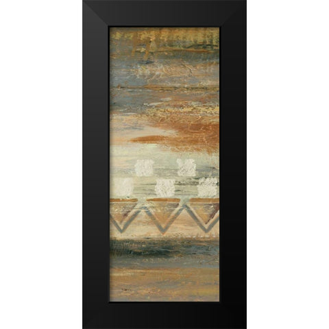 Siena Geometric Panel I Black Modern Wood Framed Art Print by Studio Nova