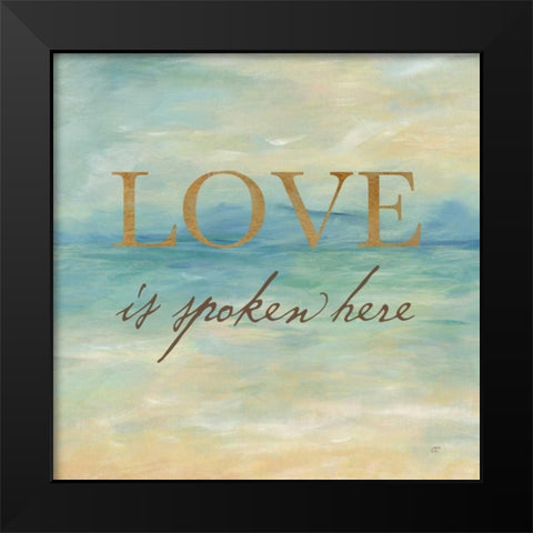 Ocean Reflections Sentiments I Black Modern Wood Framed Art Print by Coulter, Cynthia