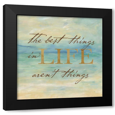 Ocean Reflections Sentiments II Black Modern Wood Framed Art Print by Coulter, Cynthia