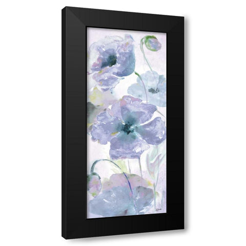 Watercolor Garden Purple Panel I Black Modern Wood Framed Art Print by Tre Sorelle Studios
