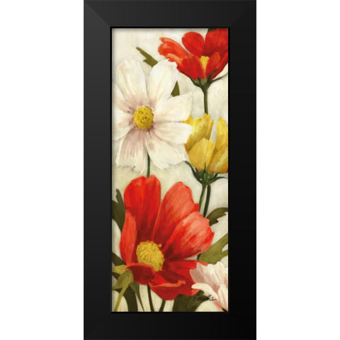 Spice Floral Panel I Black Modern Wood Framed Art Print by Milan, Vittorio